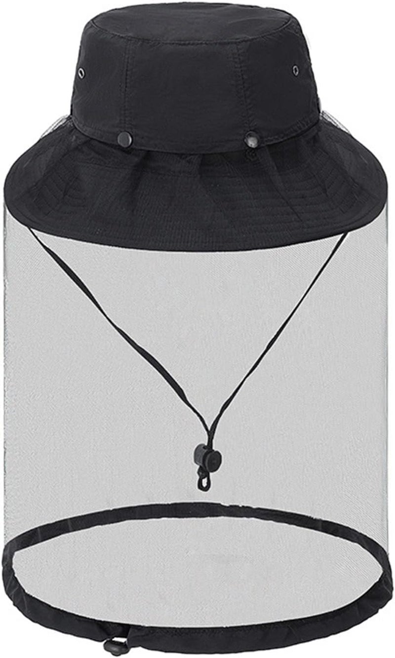 Zhula Mosquito Sun Hat with Net, Concealable Mesh, Drawstring Adjustable Skirt and Wind Cord, for Fishing Beekeeping Gardening - Image 1
